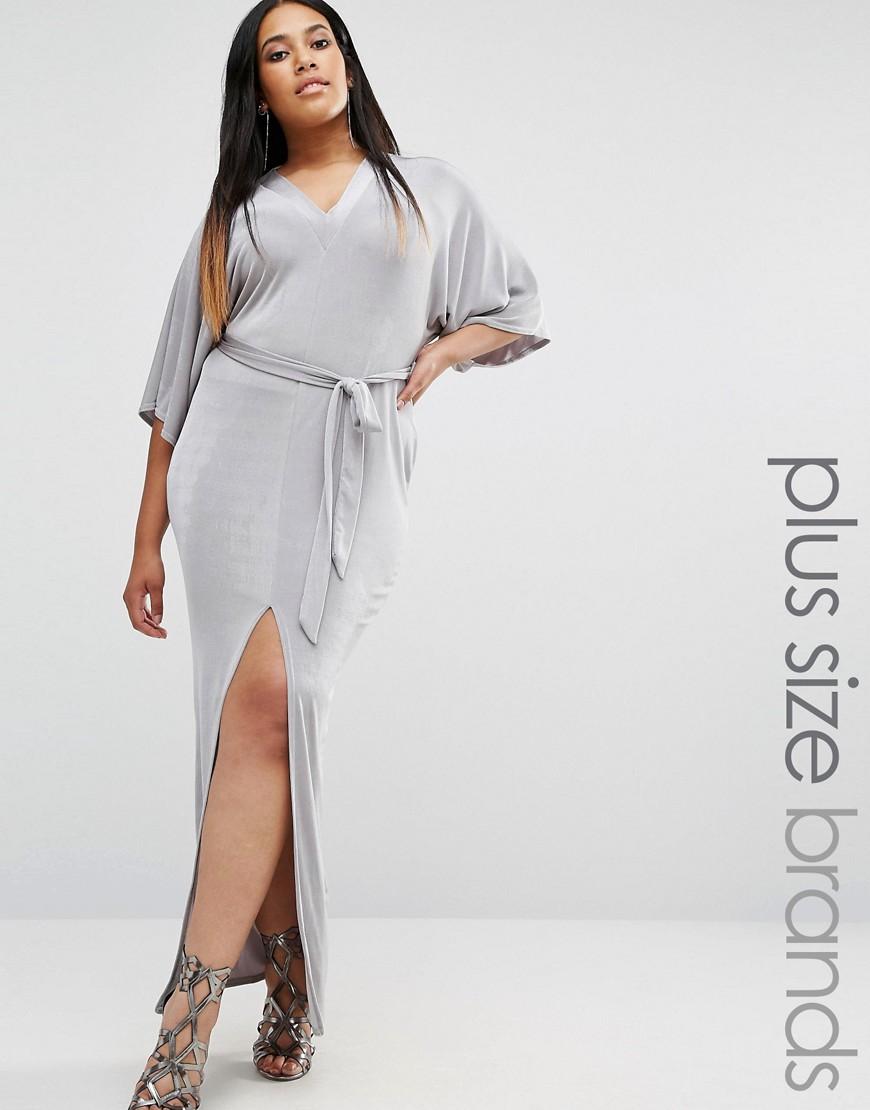 Easter Escote En V Maxi Gasa Vestidos Con Cremallera En Espalda Caléndula Tallas Grandes