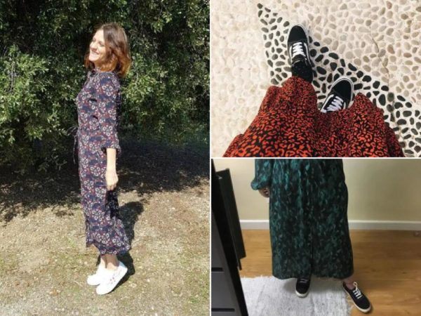 Cómo combinar vestidos con zapatillas