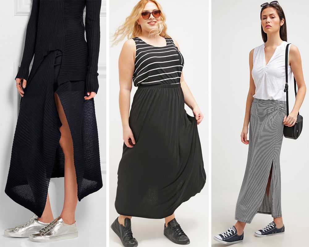 Faldas largas negras Faldas largas negras