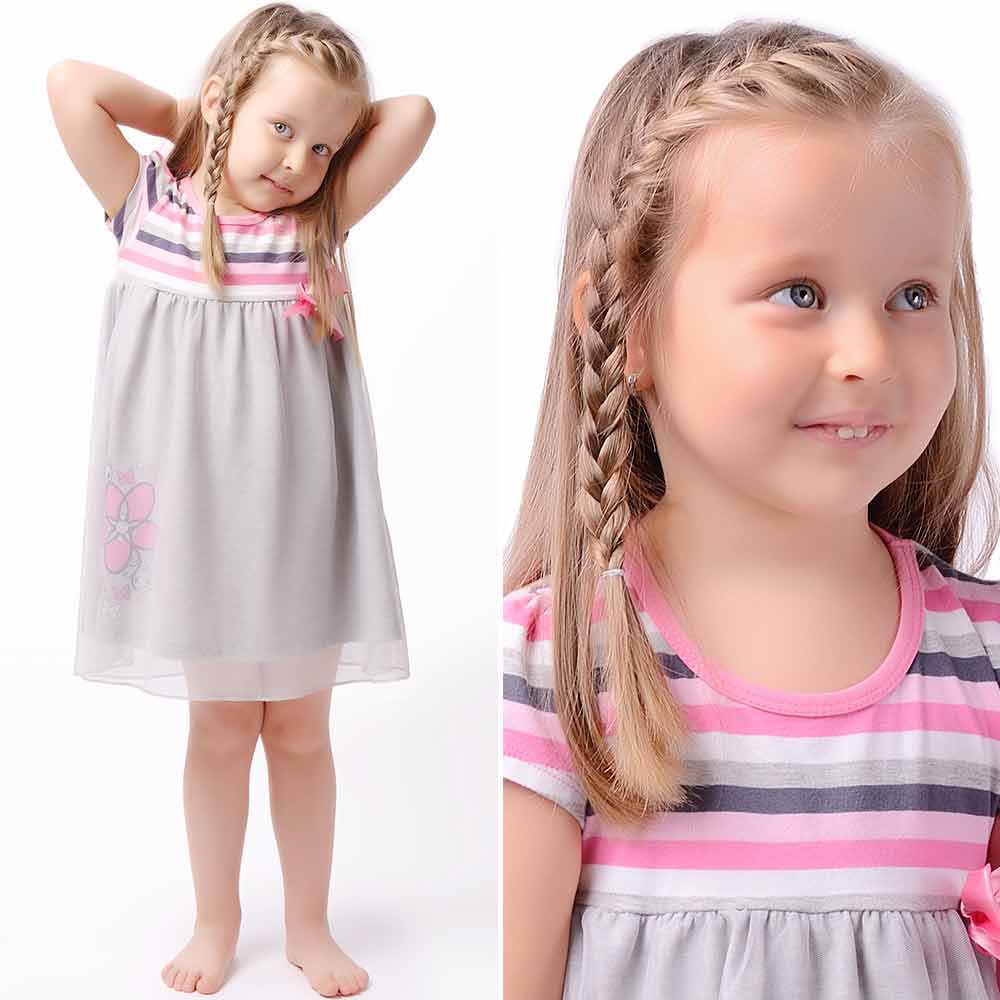 Peinados niÃ±as pelo medio