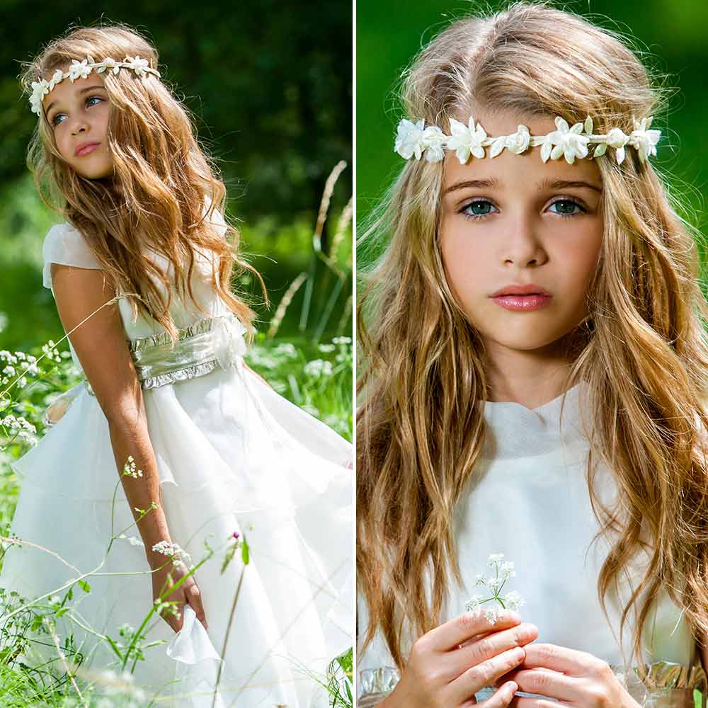 Peinado corona niÃ±a