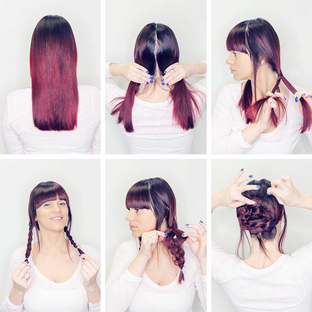 Tutorial moÃ±o con trenzas DIY