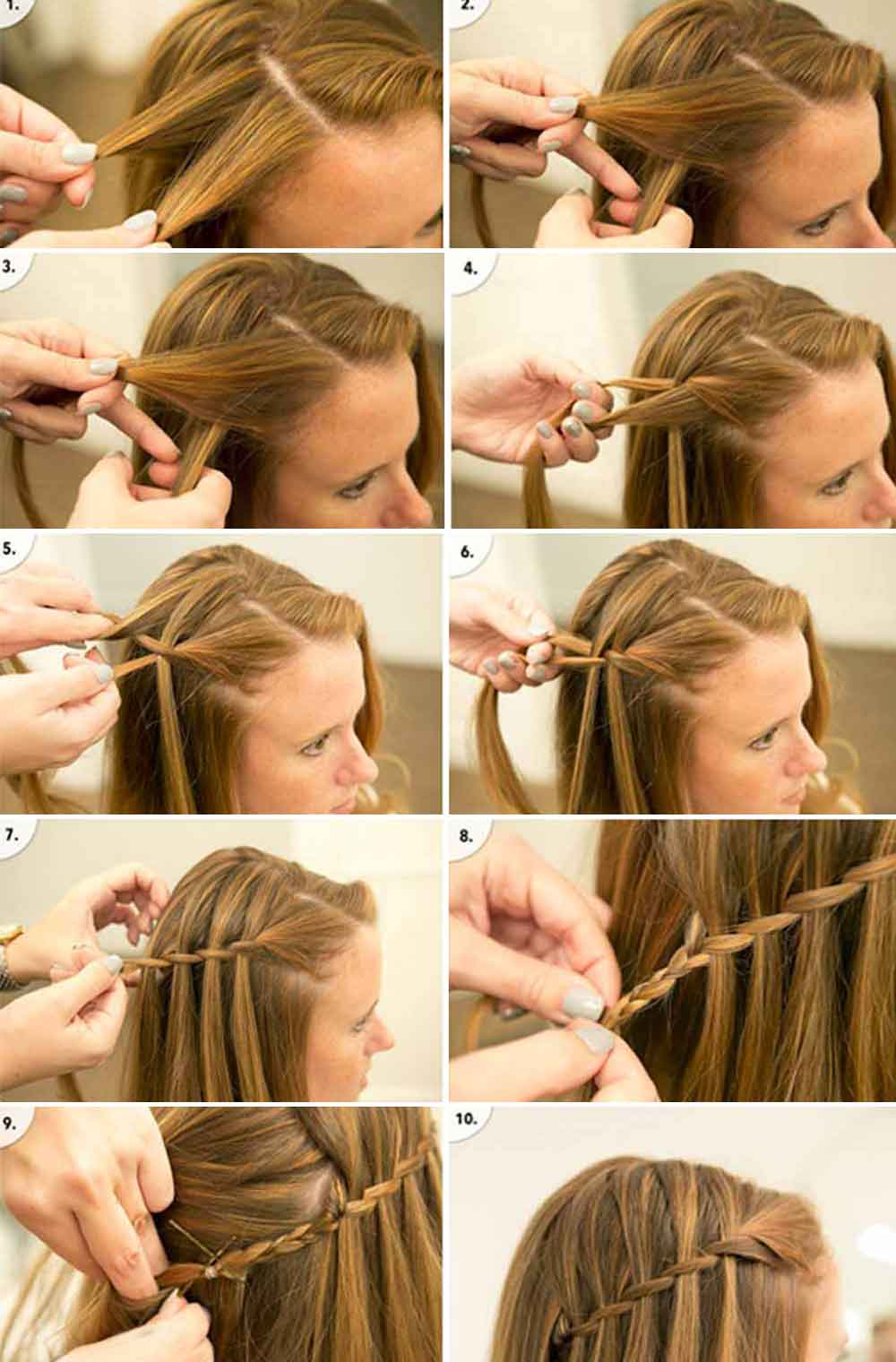Tutorial trenza cascada pelo largo
