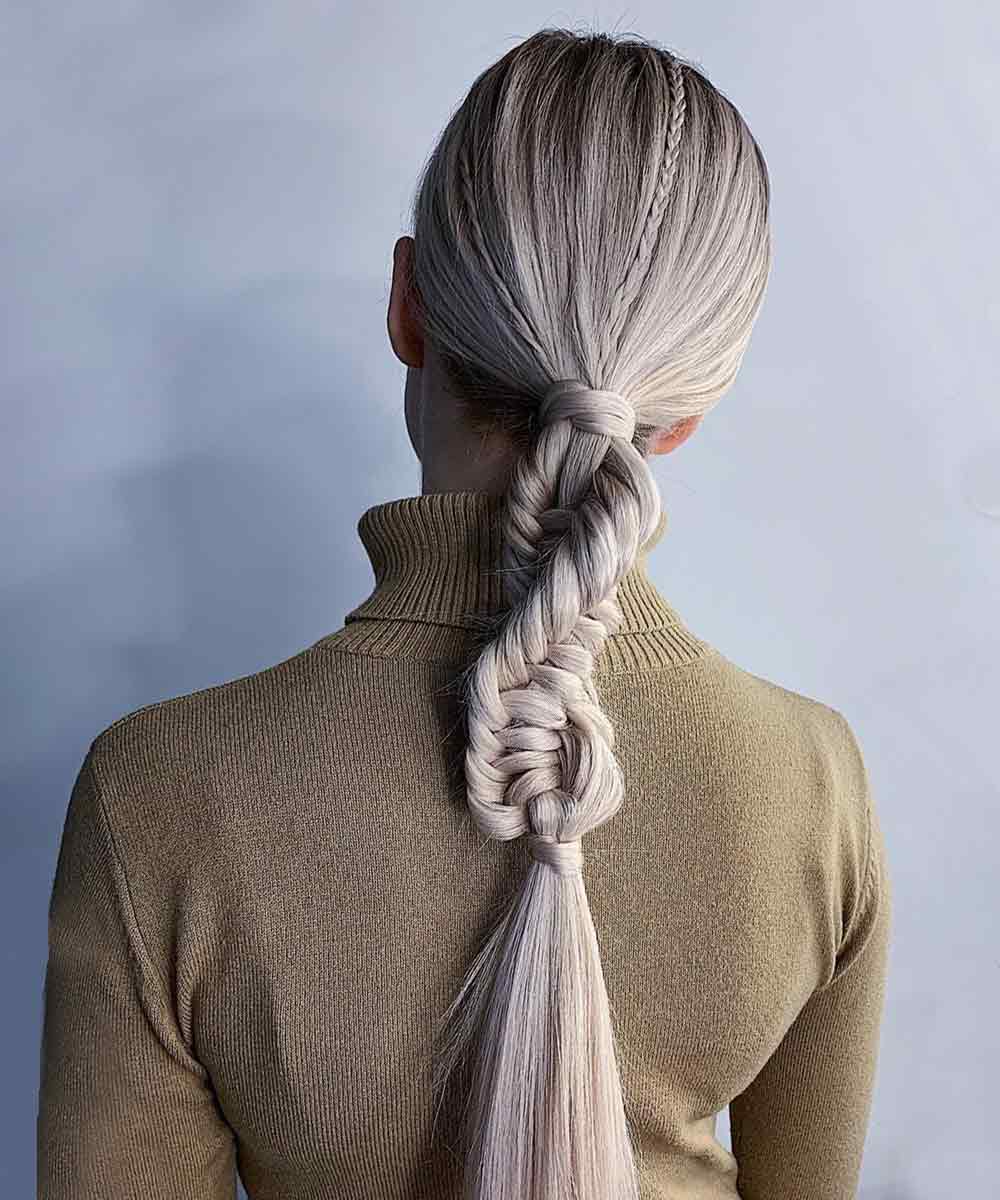 Original trenza de pelo largo