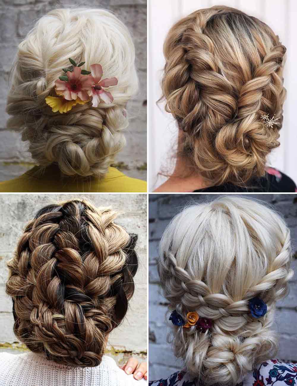 Pelo ancho peinado con trenzas