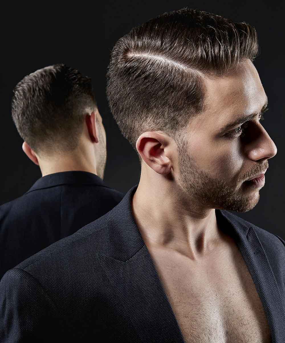 Cortes de pelo corto hombre con raya al lado Cortes de pelo corto hombre con raya al lado
