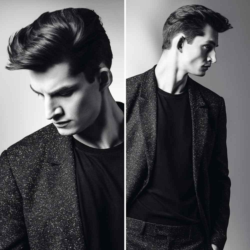 Hombre de pelo corto y largo quiff Hombre de pelo corto y largo quiff