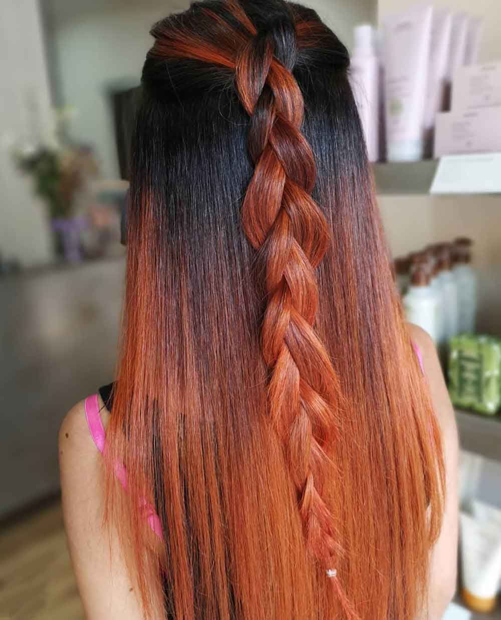 Pelo rojo sombreado