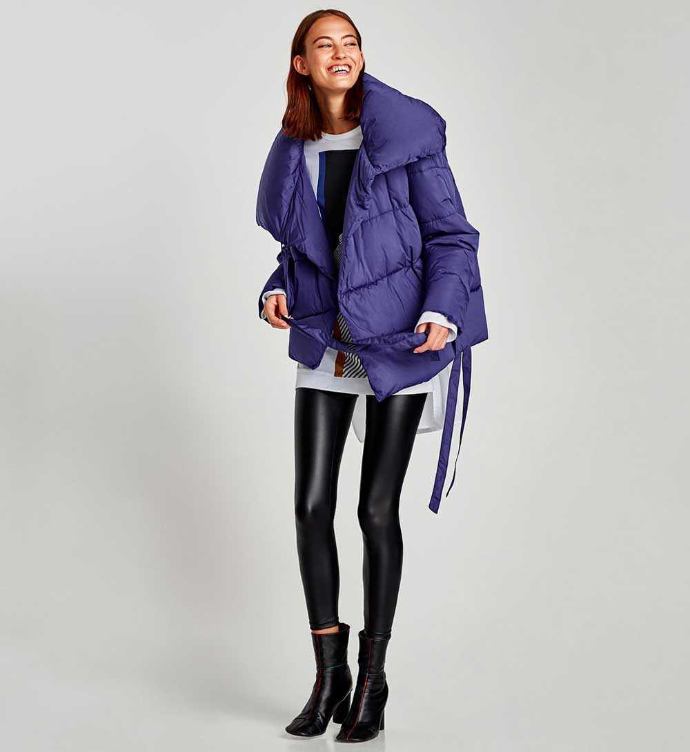 Leggings de cuero de Zara