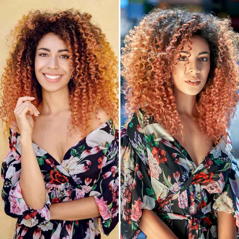 Cortes largos de pelo rizado