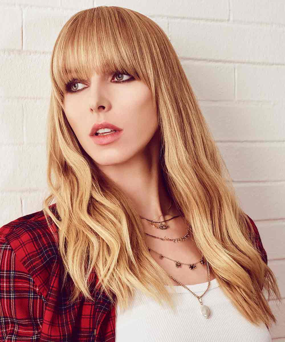 Cortes de pelo largo con flequillo primavera verano