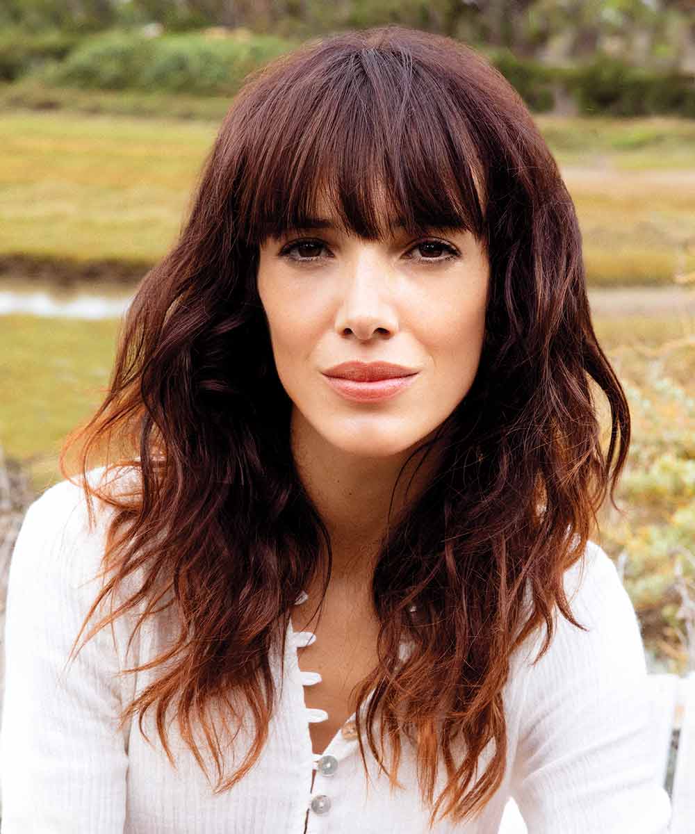 Cortes de pelo largo ondulado flequillo verano