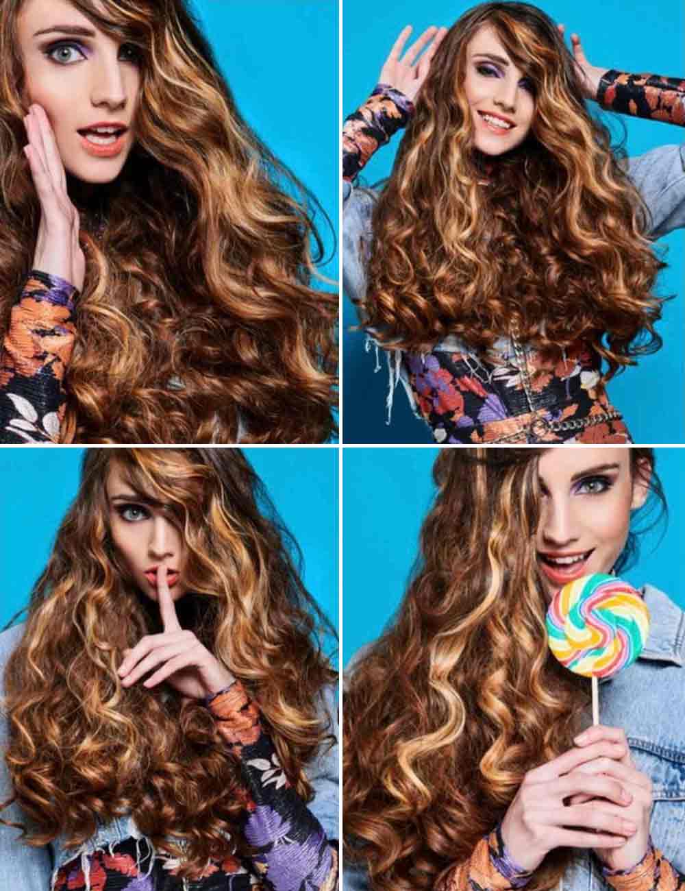 Cortes de pelo largo y rizado primavera