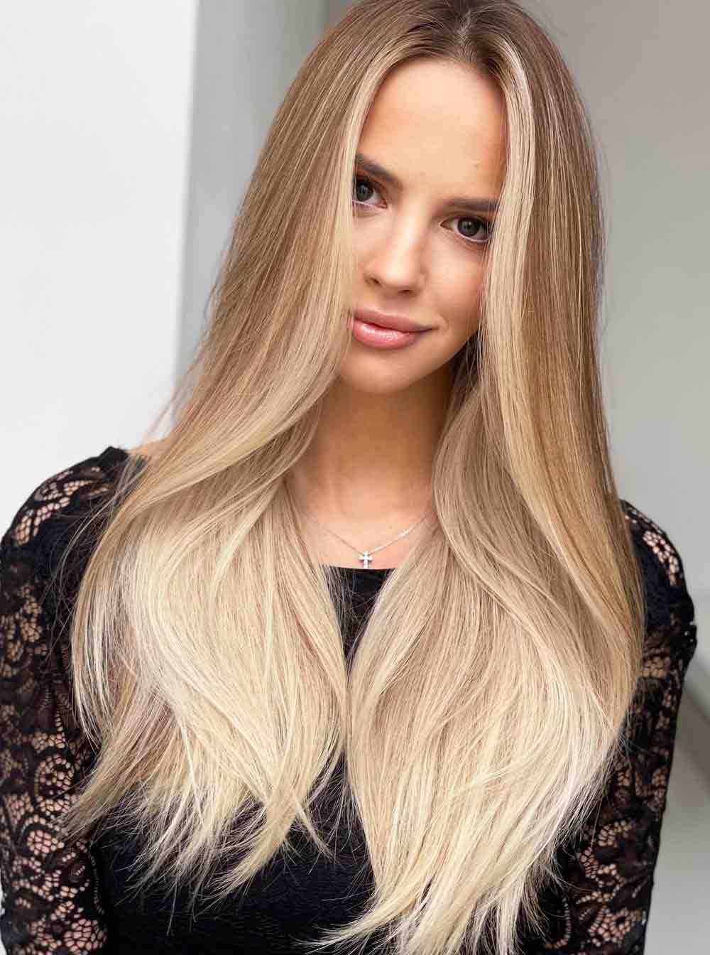 Pelo largo cortes iguales verano