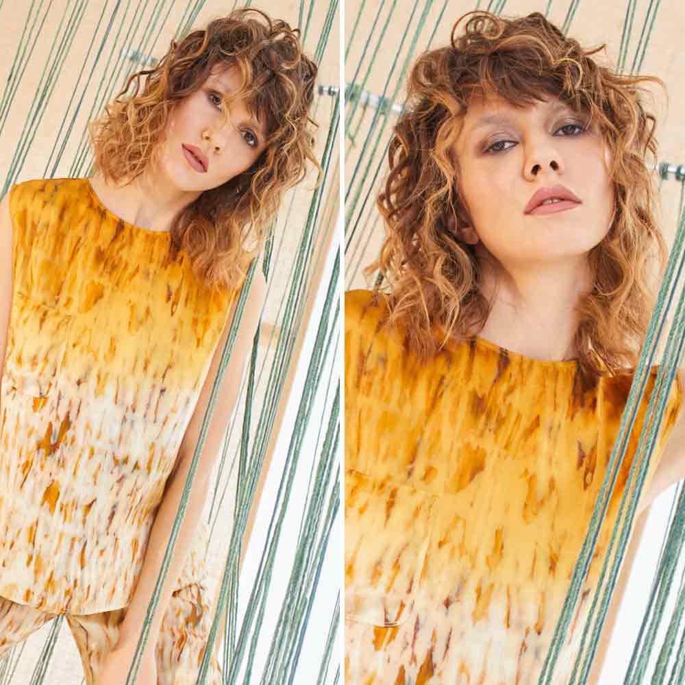 Cortes de pelo rizado medio ondulado Cortes de pelo rizado medio ondulado