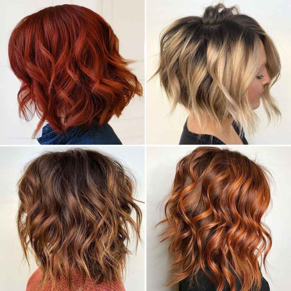 Cortes de pelo ondulado escalado Cortes de pelo ondulado escalado