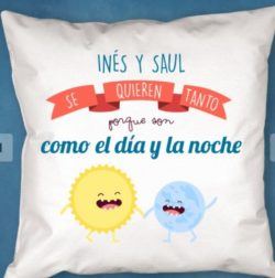 Cojín día y noche San Valentín