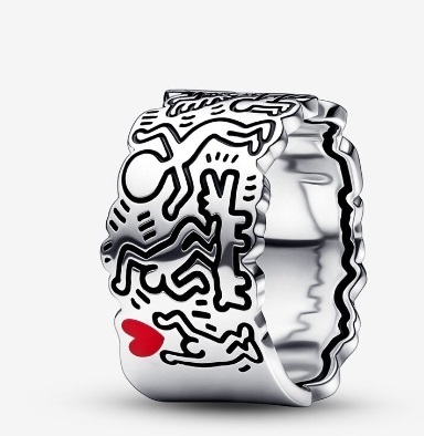 Anillo ancho Amor y Personas Pandora