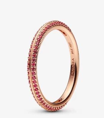 Anillo en Pavé Pandora Me rojo