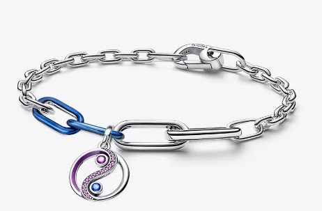 Conjunto pulsera Link Azul Yin y Yang Pandora ME