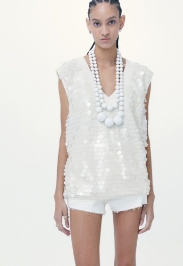 Chaleco con lentejuelas