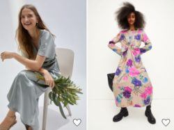 Vestido de fiesta satén H&M