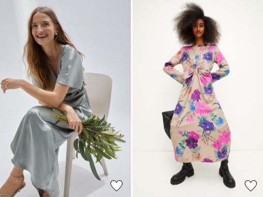 Vestido de fiesta satén H&M