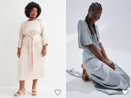 Vestidos de satén H&M