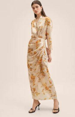 Vestido estampado flora Mango
