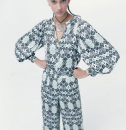 Camisa fluida estampada Sfera