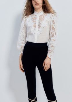 Camisa romántica guipur Sfera