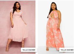 Vestidos tallas grandes Boohoo rosa