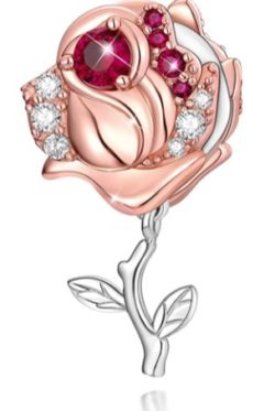 Abalorio con forma de rosa