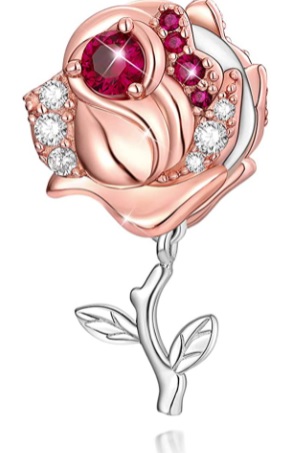 Abalorio con forma de rosa